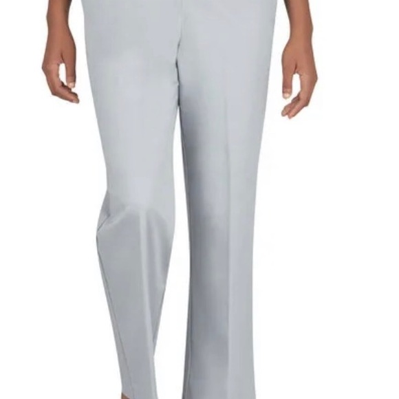 Never worn! Alfred Dunner plus size 18 sateen straight leg pants gray - Picture 7 of 8